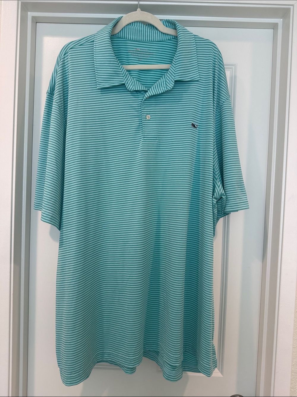 Vineyard Vines Aqua Stripe Polo
